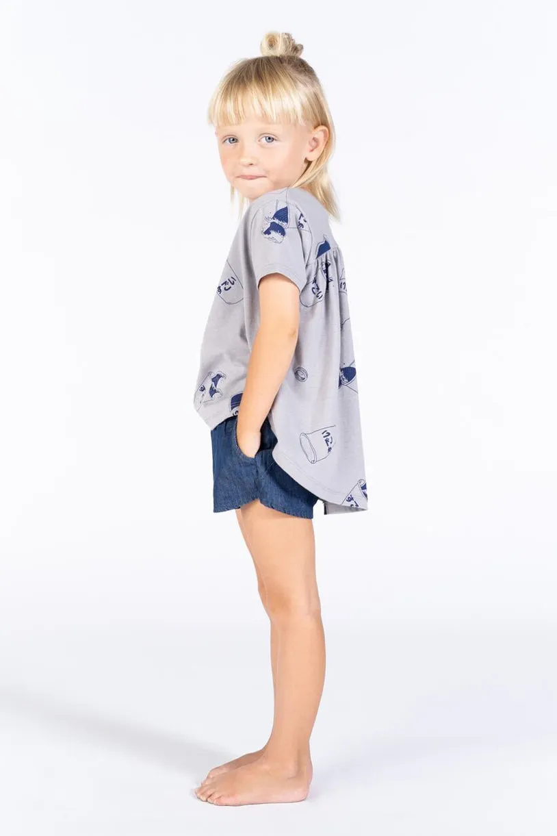 OMAMImini Chambray Girls Shorts