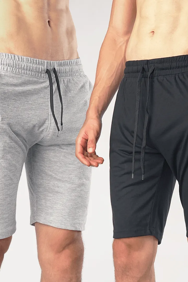 Pack of 2 Shorts - Grey & Black