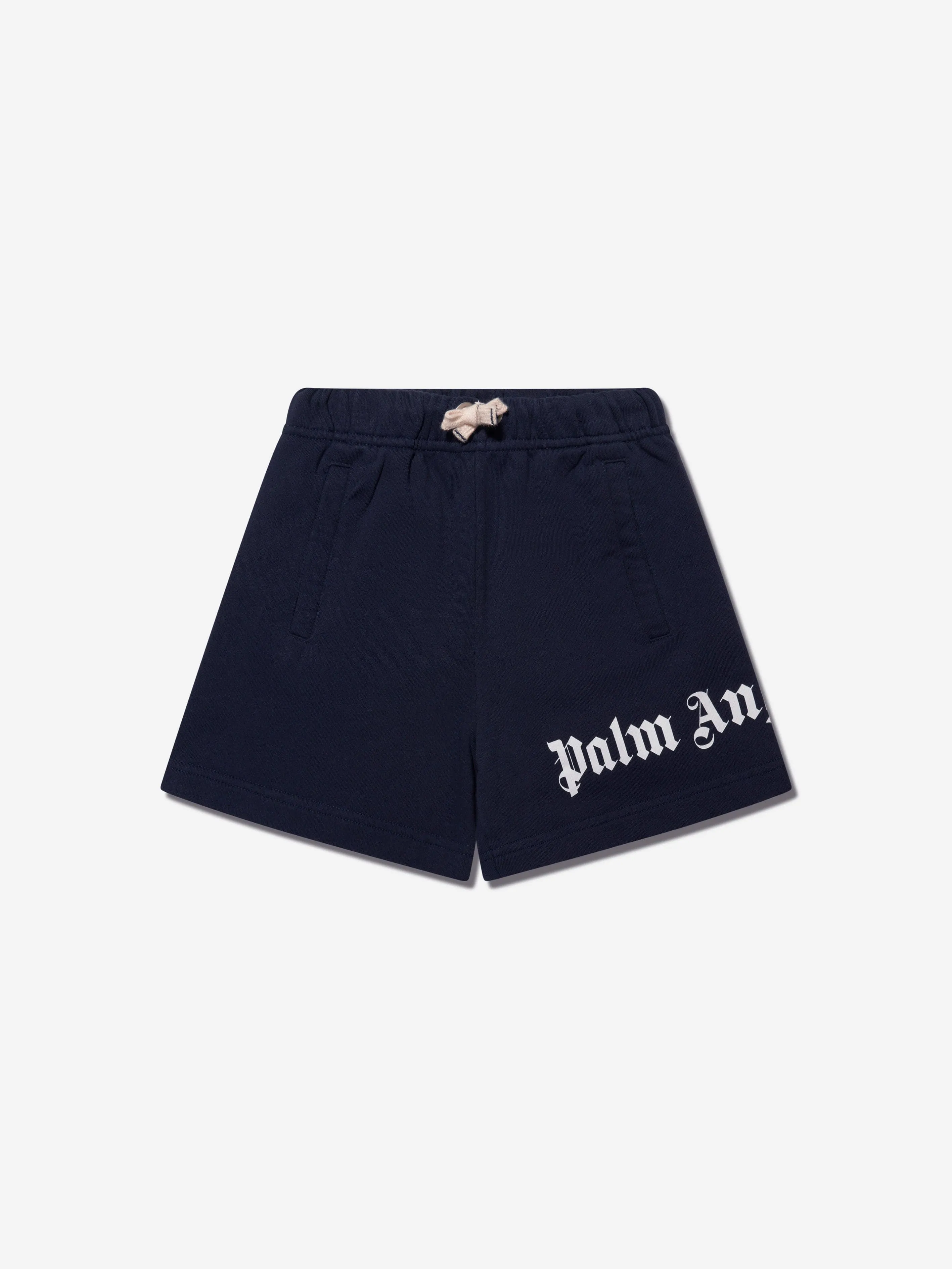 Palm Angels Boys Classic Overlogo Sweat Shorts in Navy