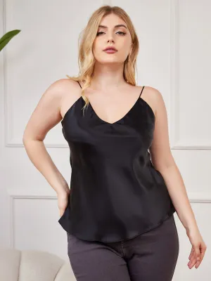 Pure Silk Spaghetti Strap Plus Size Camisole