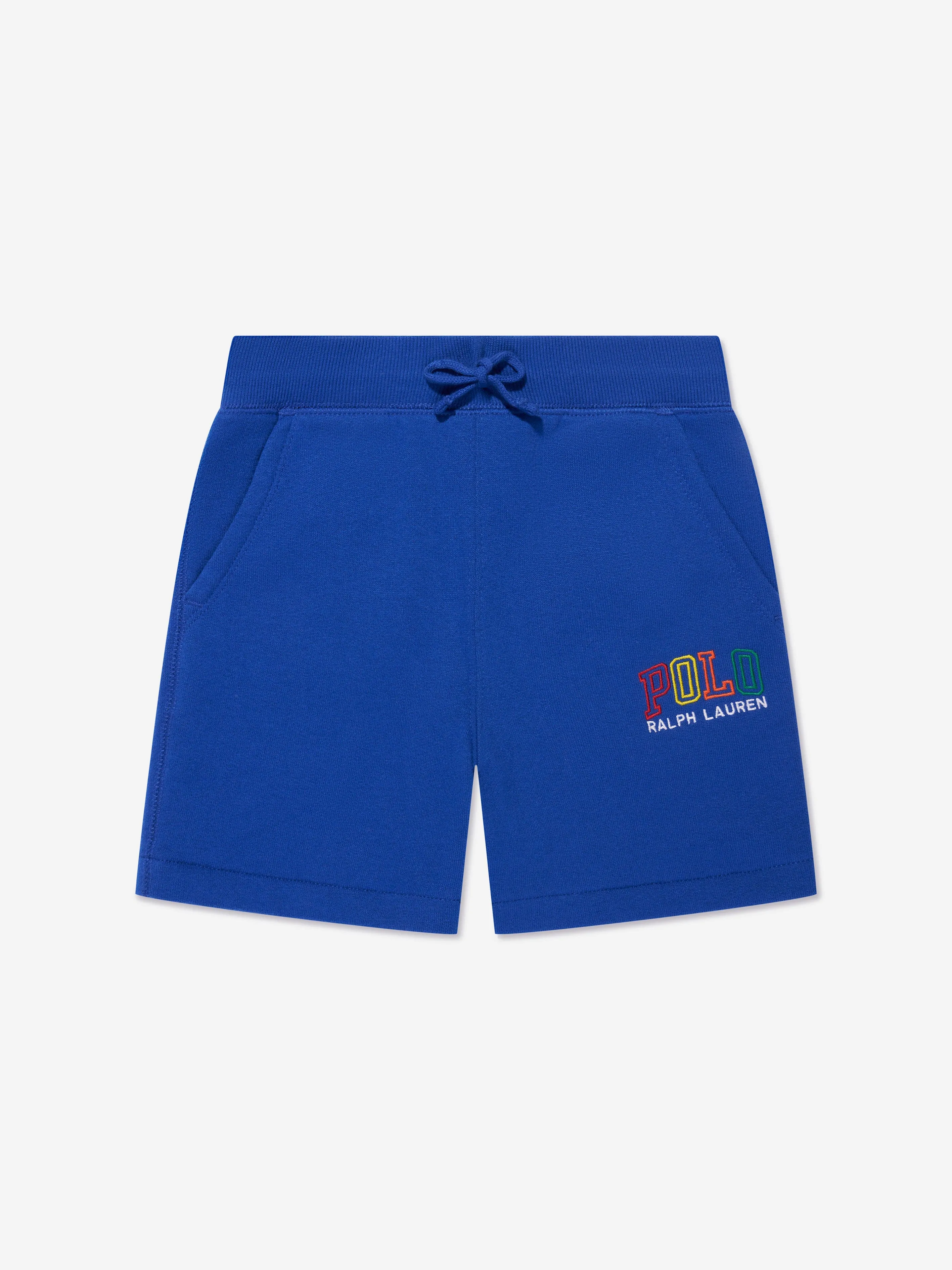 Ralph Lauren Boys Polo Logo Shorts in Blue