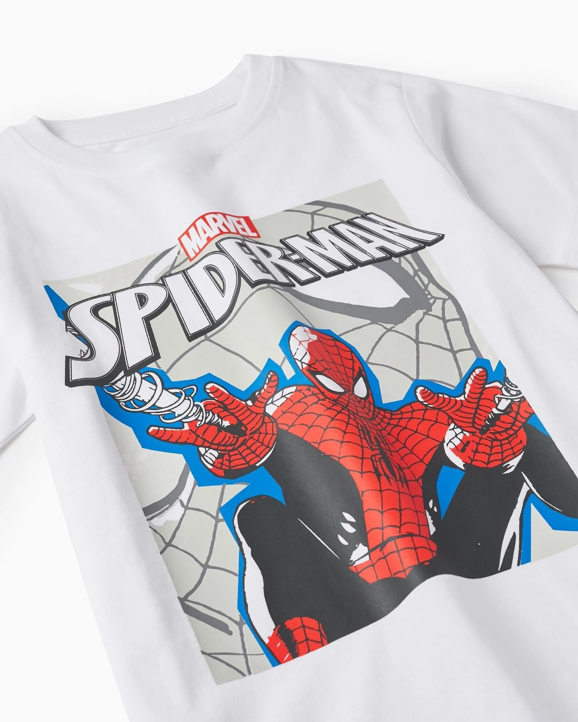 T-Shirt   Sports Shorts for Boys 'Spider-Man', White/Grey