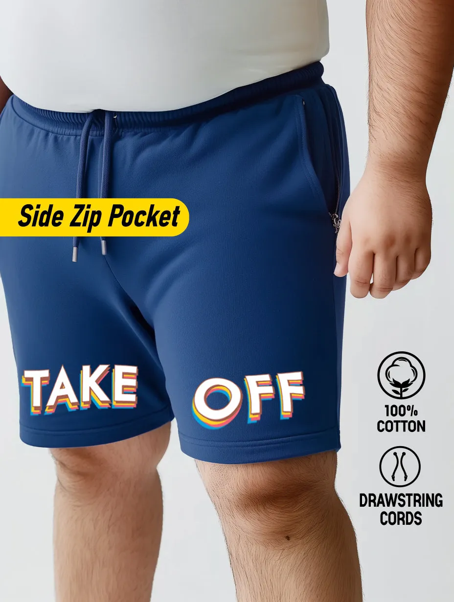 Take off Cotton Plus Size Shorts