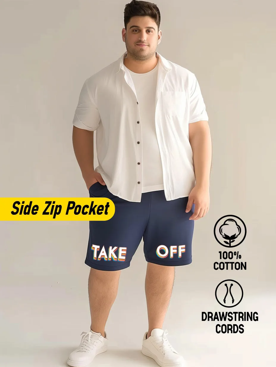 Take off Cotton Plus Size Shorts