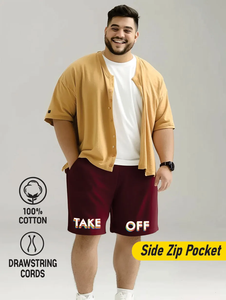 Take off Cotton Plus Size Shorts