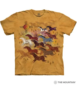 The Mountain® Unisex Tee, Horses and Sun