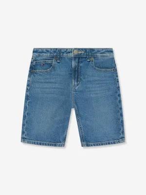 Tommy Hilfiger Boys Modern Straight Denim Shorts in Blue