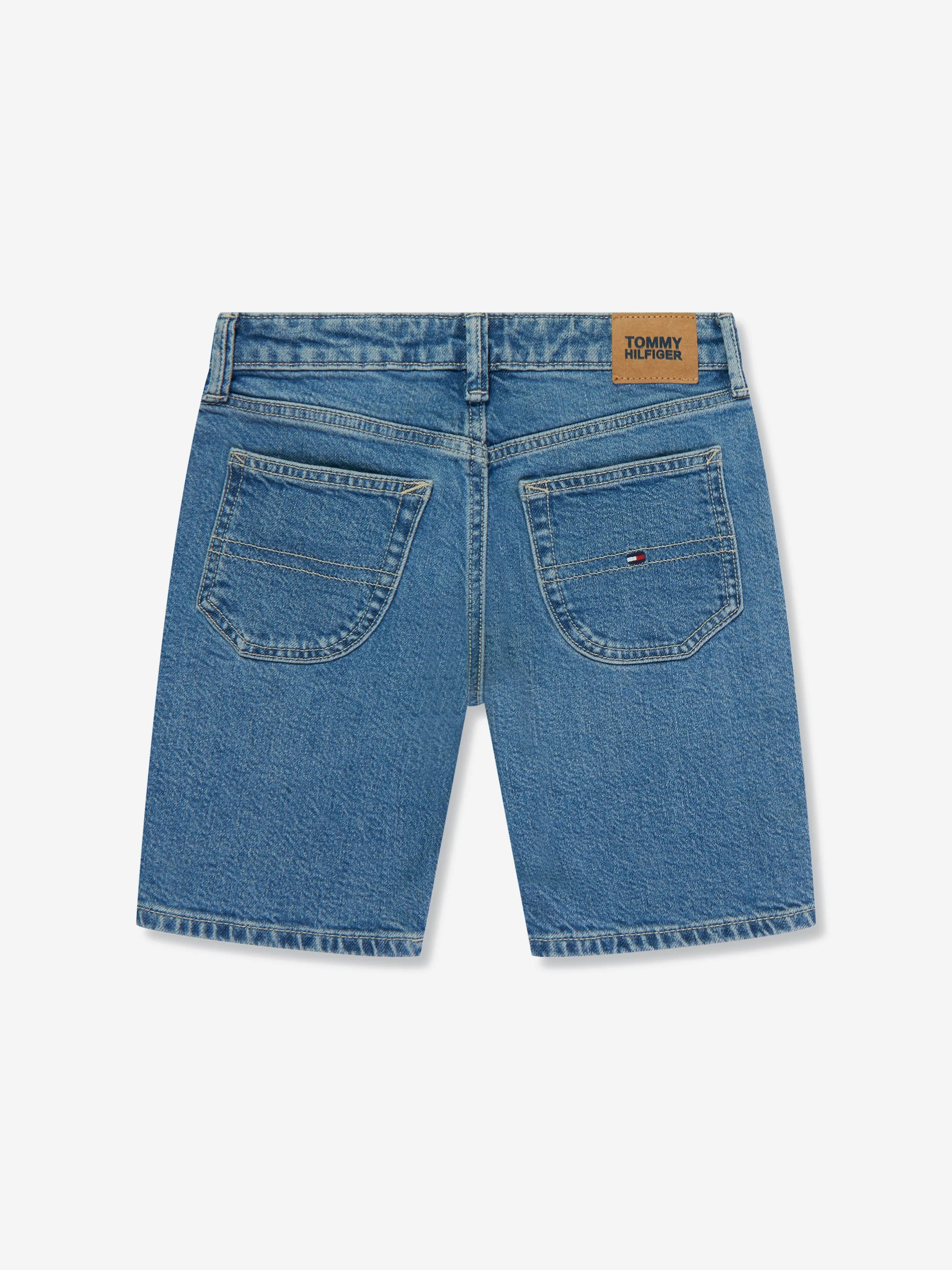 Tommy Hilfiger Boys Modern Straight Denim Shorts in Blue