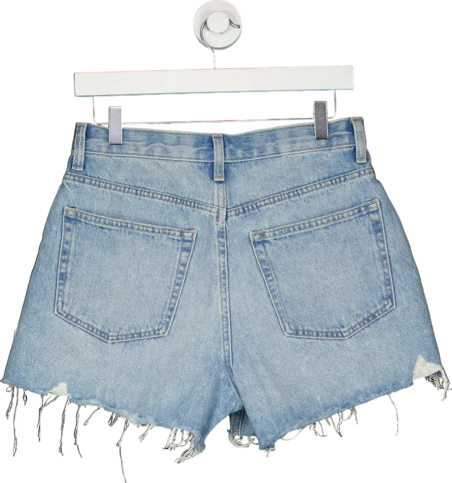 Topshop Blue A-Line Denim Shorts UK 10