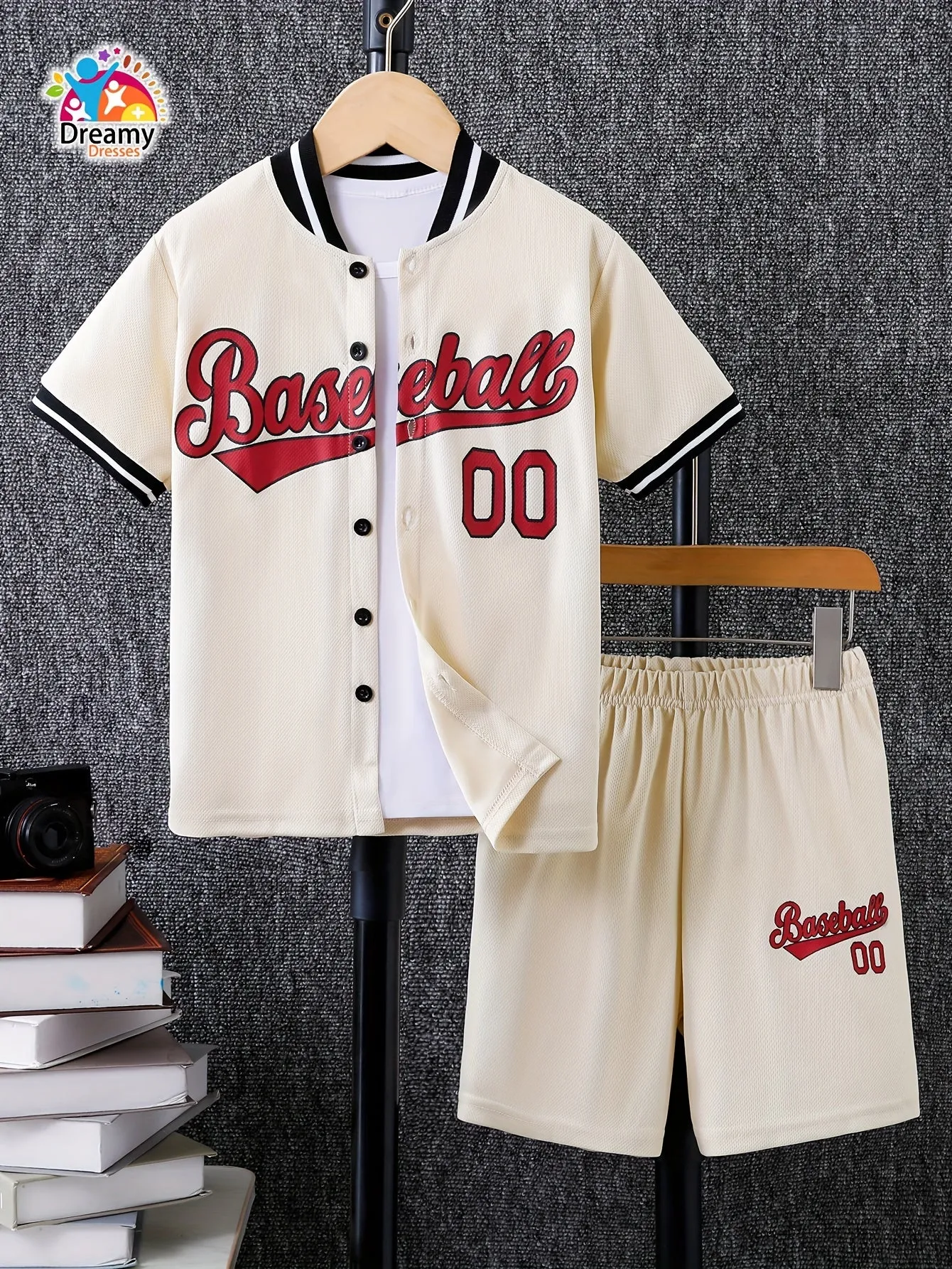 Ultimate Boys Summer Baseball Shirt & Shorts Set - Trendy & Durable!