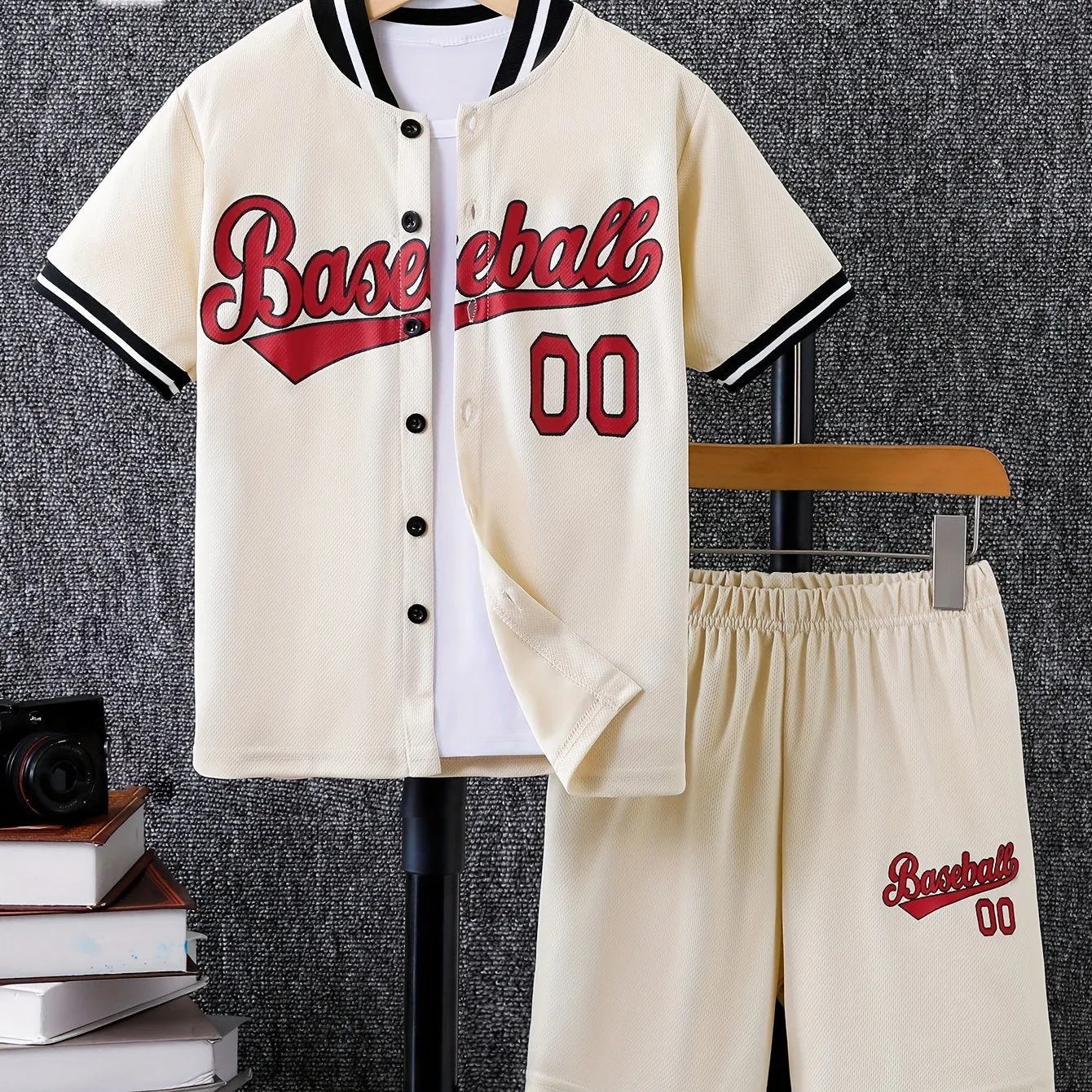 Ultimate Boys Summer Baseball Shirt & Shorts Set - Trendy & Durable!