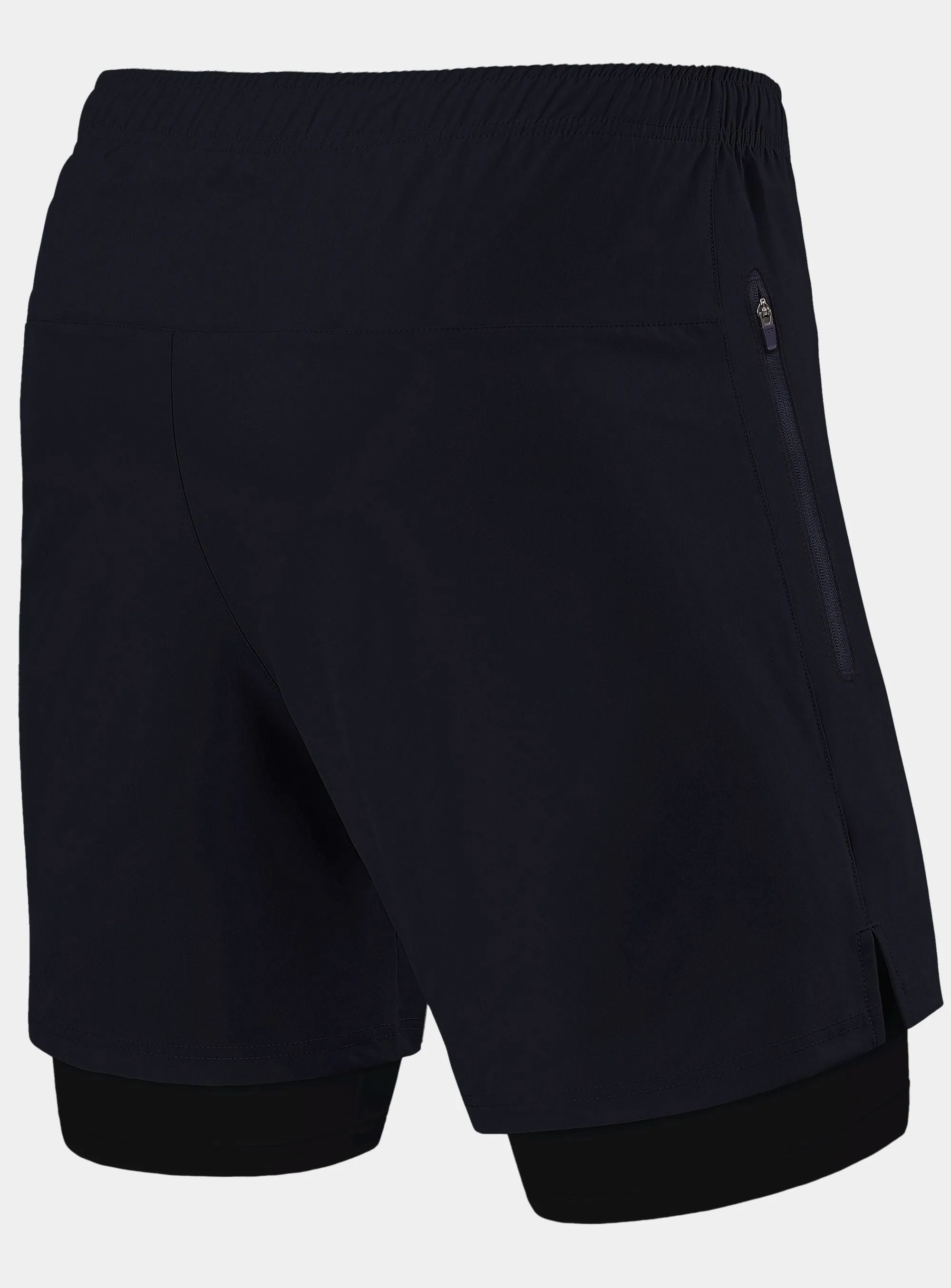 Ultra 2-in-1 Running Short For Men With Side Zip Pockets & Internal Compression Lining