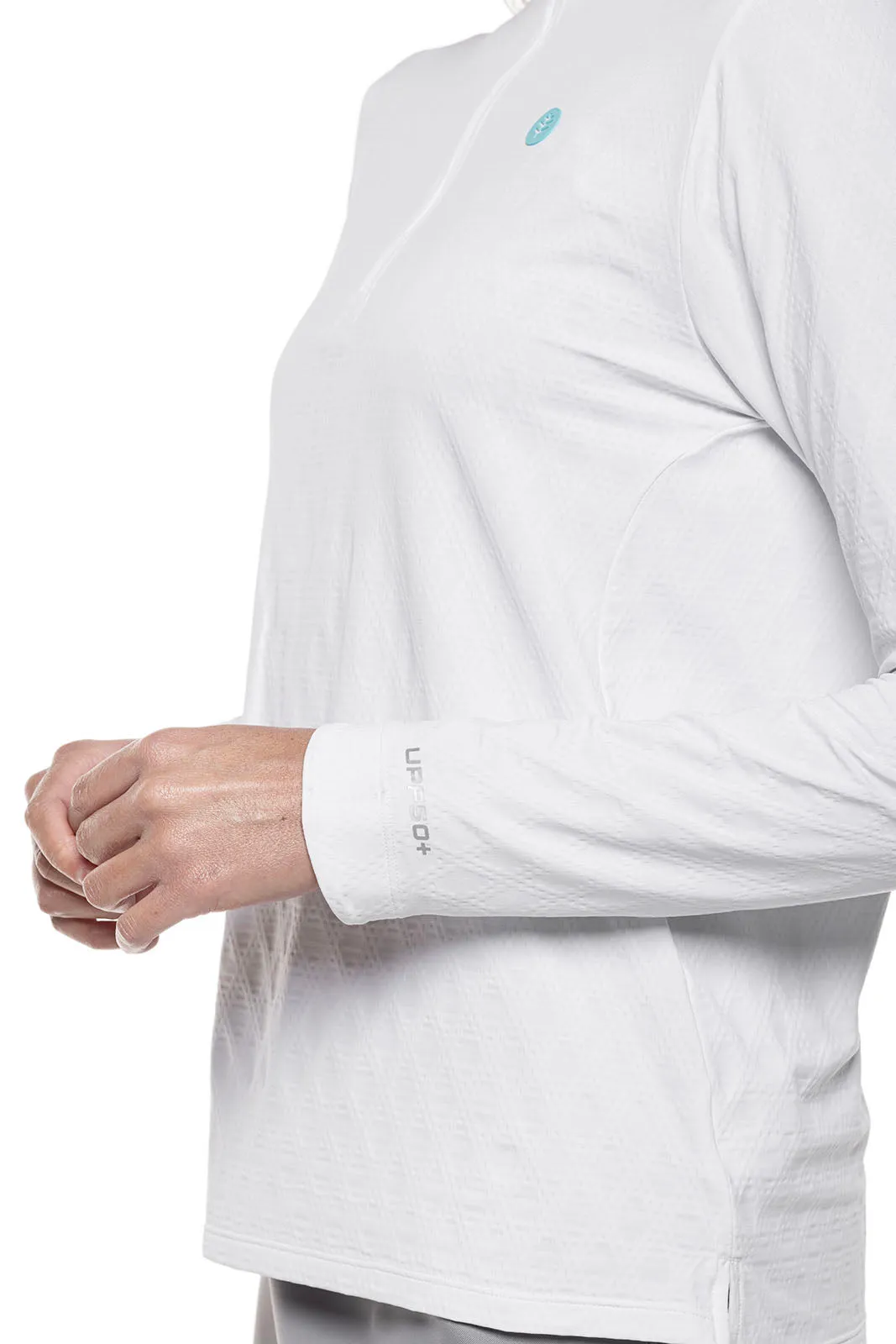 Women's Albatrose Golf Pullover  |  White Diamond Jacquard