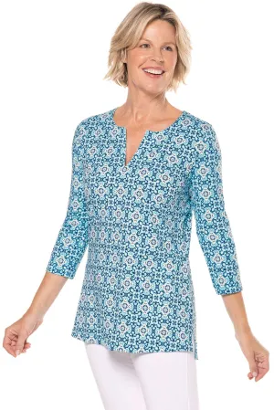 Women's St. Lucia Tunic Top | Aruba Blue Medallion Bliss